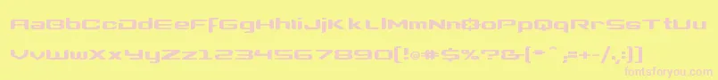 Clonewars2 Font – Pink Fonts on Yellow Background