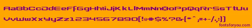 Clonewars2 Font – Purple Fonts on Orange Background