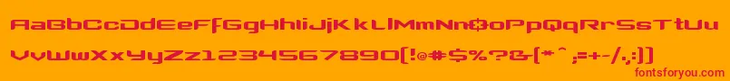 Clonewars2 Font – Red Fonts on Orange Background