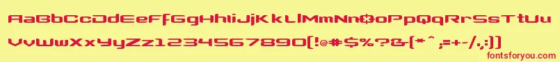 Clonewars2 Font – Red Fonts on Yellow Background