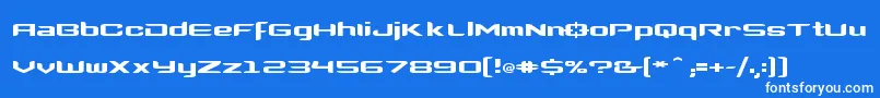 Clonewars2 Font – White Fonts on Blue Background