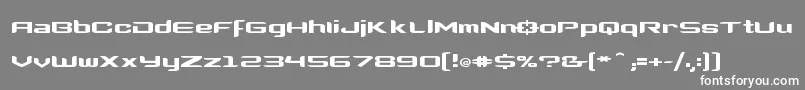 Clonewars2 Font – White Fonts on Gray Background