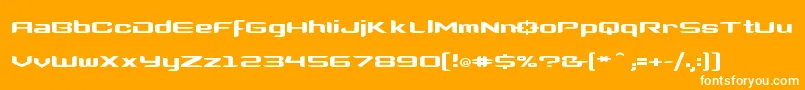 Clonewars2 Font – White Fonts on Orange Background