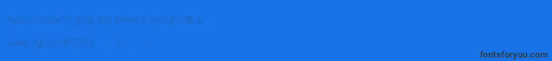 Czcionka Dotoutline – czarne czcionki na niebieskim tle