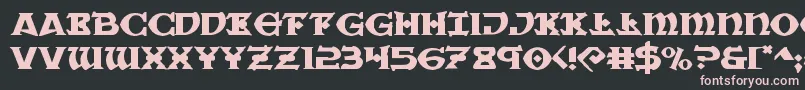 Warpriestexpand Font – Pink Fonts on Black Background