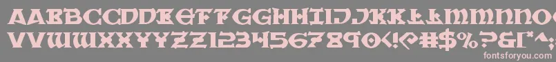 Warpriestexpand Font – Pink Fonts on Gray Background