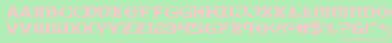 Warpriestexpand Font – Pink Fonts on Green Background