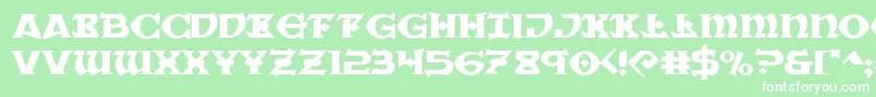 Warpriestexpand Font – White Fonts on Green Background