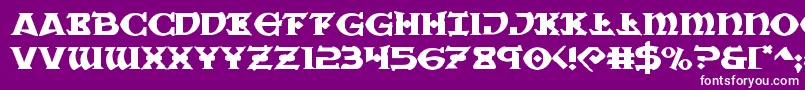 Warpriestexpand Font – White Fonts on Purple Background