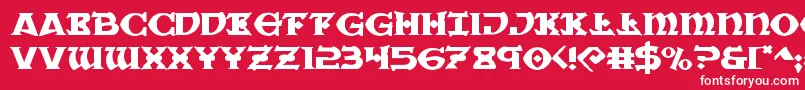 Warpriestexpand Font – White Fonts on Red Background