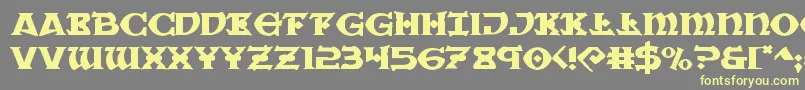 Warpriestexpand Font – Yellow Fonts on Gray Background