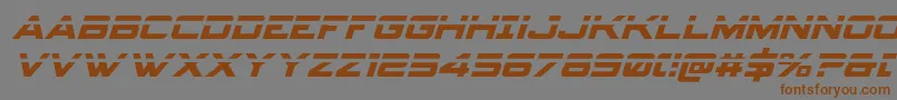 Spyagencyv3laserital Font – Brown Fonts on Gray Background