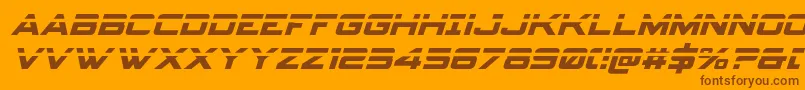 Spyagencyv3laserital Font – Brown Fonts on Orange Background