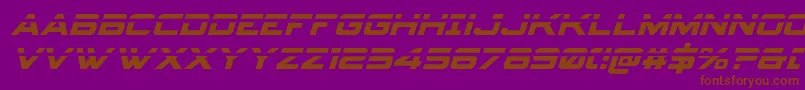 Czcionka Spyagencyv3laserital – brązowe czcionki na fioletowym tle