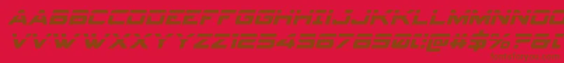 Spyagencyv3laserital Font – Brown Fonts on Red Background