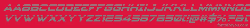 Spyagencyv3laserital Font – Gray Fonts on Red Background