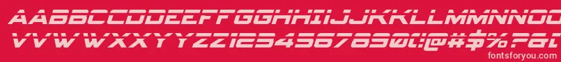 フォントSpyagencyv3laserital – 赤い背景にピンクのフォント