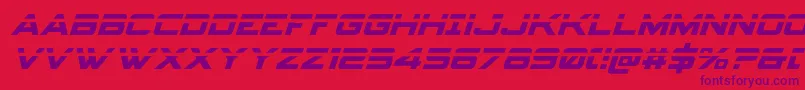 フォントSpyagencyv3laserital – 赤い背景に紫のフォント