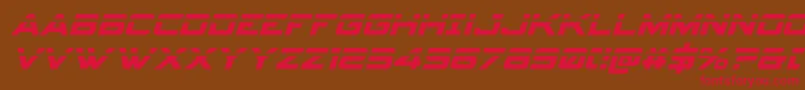 Spyagencyv3laserital Font – Red Fonts on Brown Background