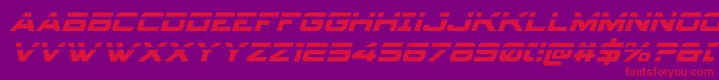 Fonte Spyagencyv3laserital – fontes vermelhas em um fundo violeta
