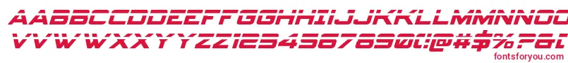 フォントSpyagencyv3laserital – 白い背景に赤い文字