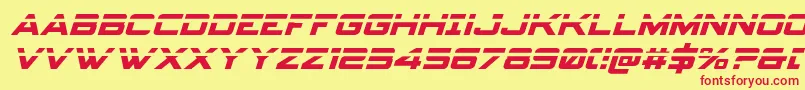 Spyagencyv3laserital Font – Red Fonts on Yellow Background