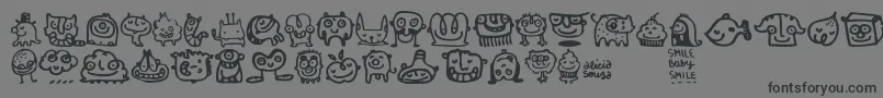 Smilebaby Font – Black Fonts on Gray Background