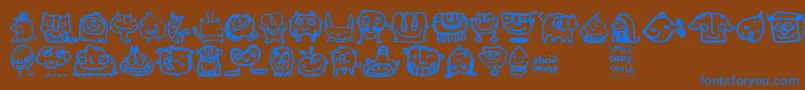 Smilebaby Font – Blue Fonts on Brown Background