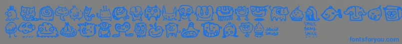 Smilebaby-Schriftart – Blaue Schriften auf grauem Hintergrund