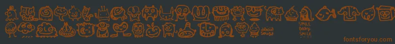 Smilebaby Font – Brown Fonts on Black Background