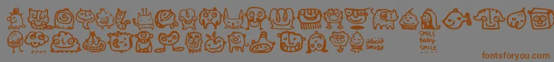 Smilebaby Font – Brown Fonts on Gray Background