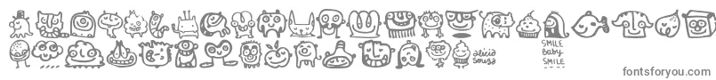 Smilebaby Font – Gray Fonts on White Background