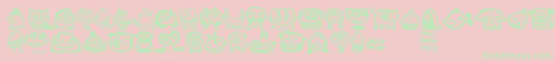 フォントSmilebaby – ピンクの背景に緑の文字