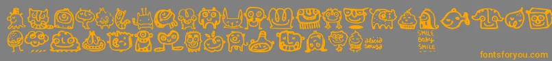 Smilebaby Font – Orange Fonts on Gray Background