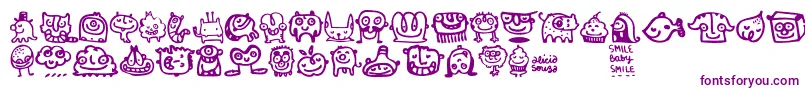 Smilebaby Font – Purple Fonts on White Background