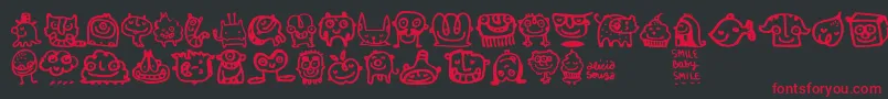 Smilebaby Font – Red Fonts on Black Background