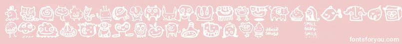 Smilebaby Font – White Fonts on Pink Background