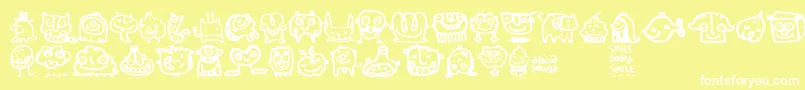 Smilebaby Font – White Fonts on Yellow Background