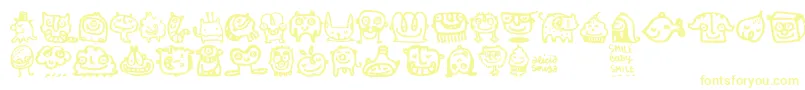 フォントSmilebaby – 黄色のフォント