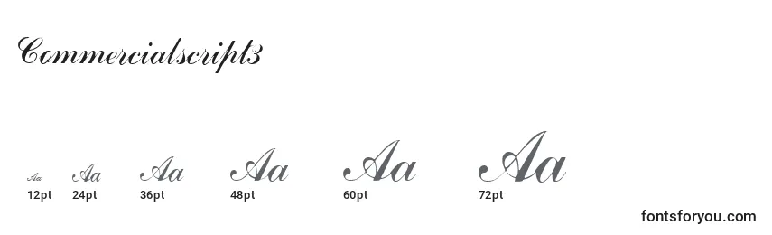 Commercialscript3 Font Sizes