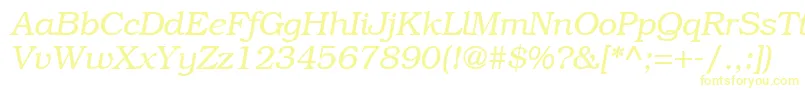 BookwomanLightitalicsh Font – Yellow Fonts