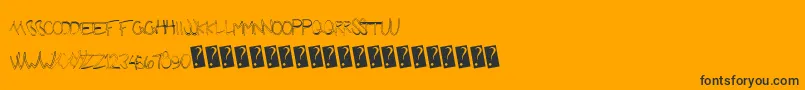Futuregirlfriend-Schriftart – Schwarze Schriften auf orangefarbenem Hintergrund