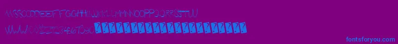 Futuregirlfriend-Schriftart – Blaue Schriften auf violettem Hintergrund