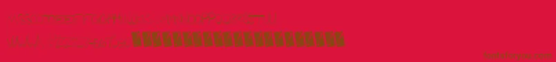Шрифт Futuregirlfriend – коричневые шрифты на красном фоне