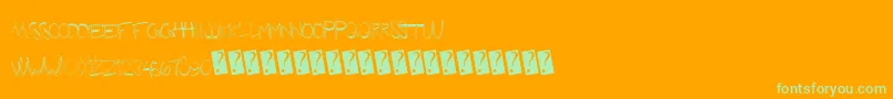 Futuregirlfriend Font – Green Fonts on Orange Background
