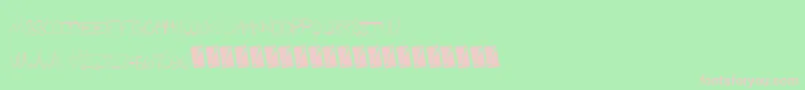フォントFuturegirlfriend – 緑の背景にピンクのフォント