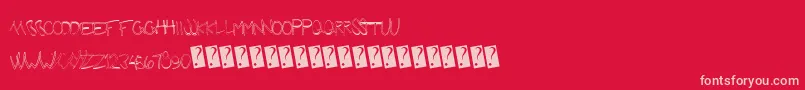 Futuregirlfriend-fontti – vaaleanpunaiset fontit punaisella taustalla