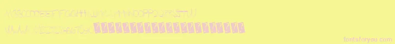 Futuregirlfriend-fontti – vaaleanpunaiset fontit keltaisella taustalla