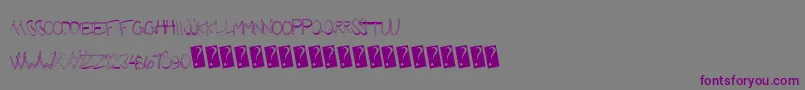 フォントFuturegirlfriend – 紫色のフォント、灰色の背景