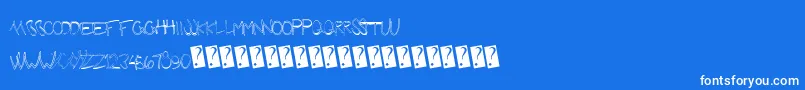 Шрифт Futuregirlfriend – белые шрифты на синем фоне